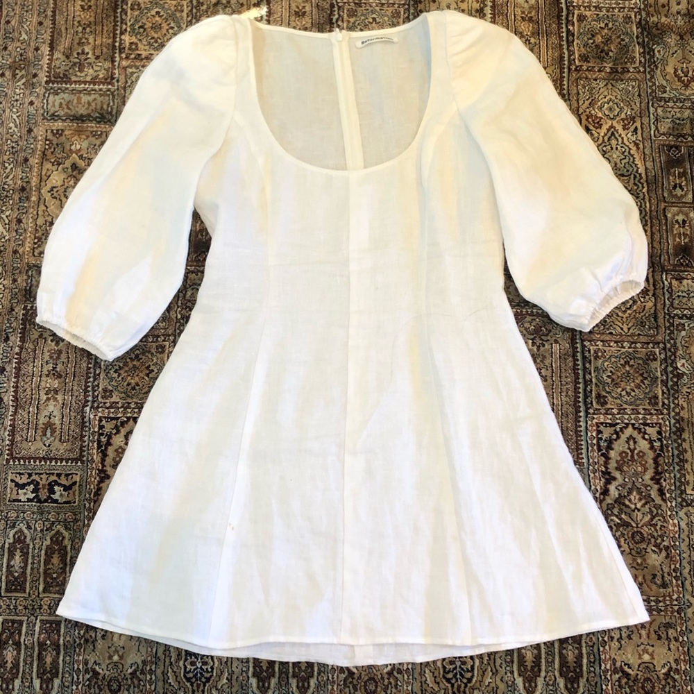 reformation maxine linen mini dress
